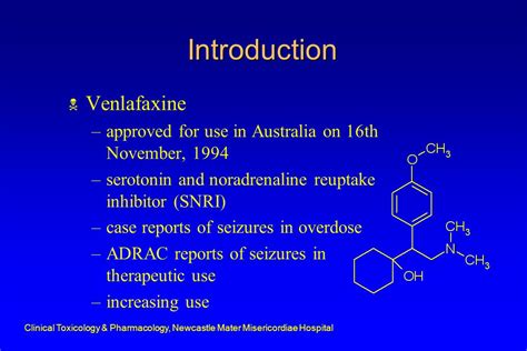 Introduction to Venlafaxine
