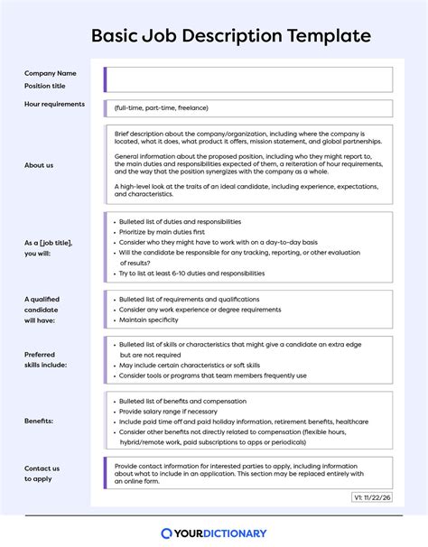 Job Requirements and Responsibilities
