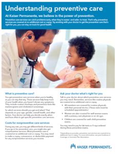 Kaiser Permanente Preventive Care