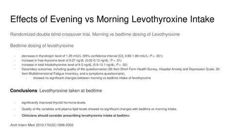 levothyroxine conclusion