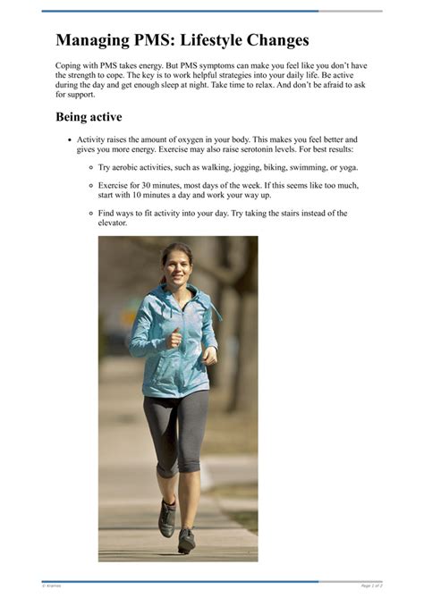 Lifestyle Changes for Managing PMS