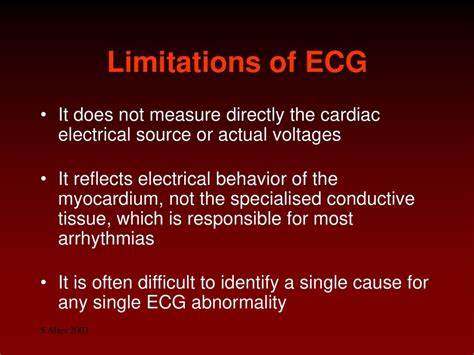 limitations of electrocardiogram