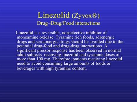 linezolid interactions