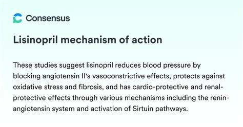 Lisinopril Mechanism of Action