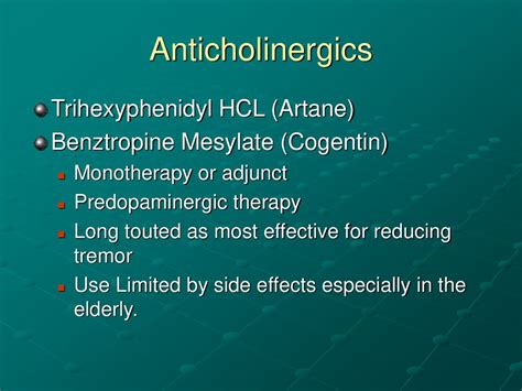 Long-Term Benztropine Use
