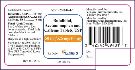 Long-Term Effects and Dependency of Butalbital Acetaminophen