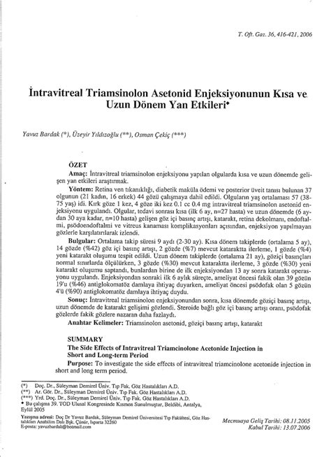 Long-Term Triamcinolone Acetonide Side Effects