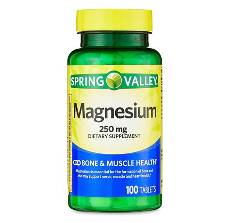 Magnesium supplements and bone health