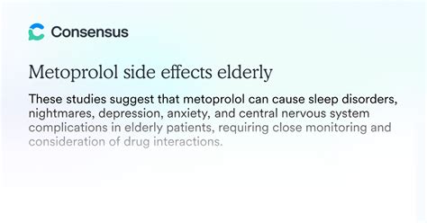 managing metoprolol side effects