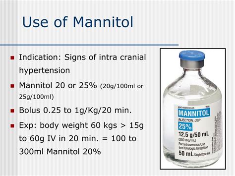 Mannitol administration