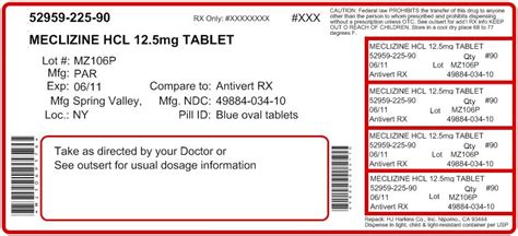 Meclizine Warnings and Precautions