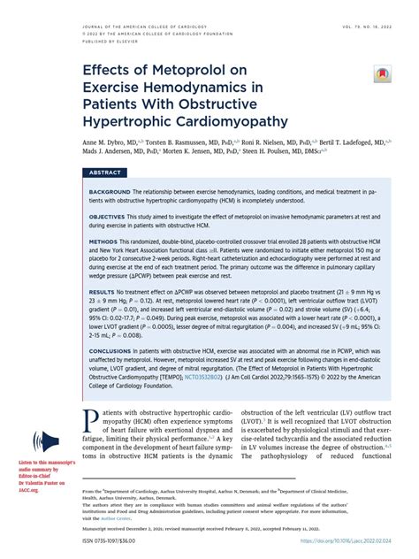 metoprolol exercise