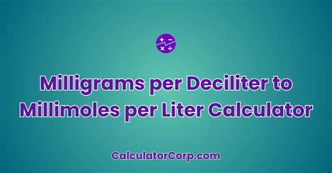 millimoles per liter