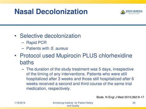 mupirocin nasal decolonization
