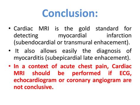 myocardial infarction conclusion