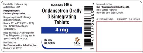 Ondansetron 4mg Warnings and Precautions