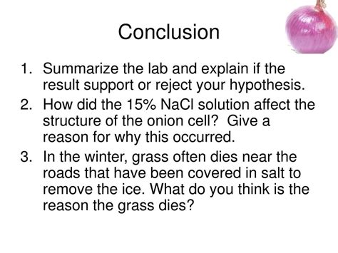 onions conclusion