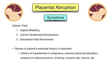 placental abruption symptoms