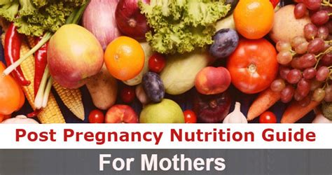 post-pregnancy nutrition
