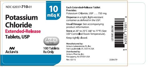 Potassium Chloride Tablet Precautions
