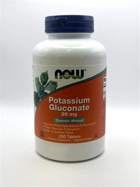potassium gluconate nerve function