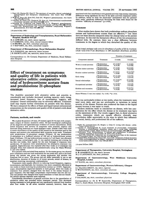 Prednisolone Quality of Life