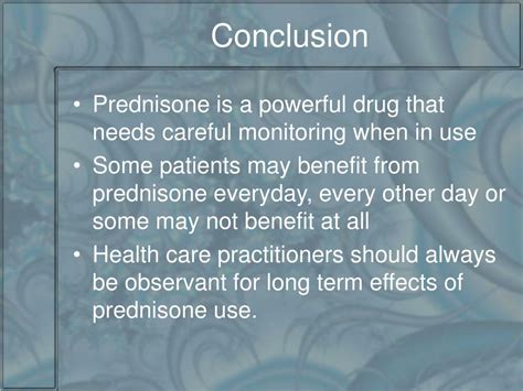 Prednisone conclusion