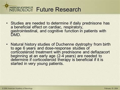 Prednisone and future research