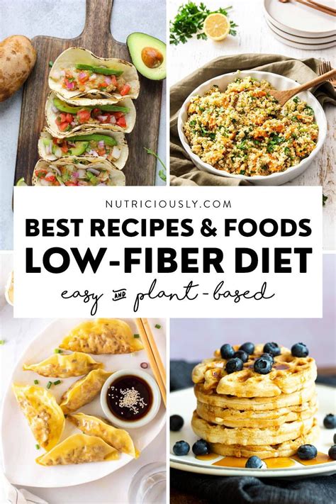 Preparing Low Fiber Meals