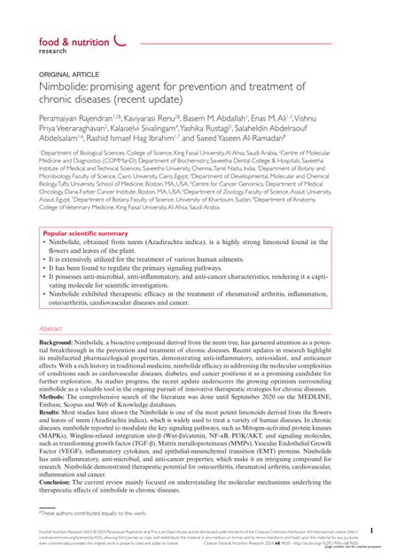 prevention and treatment
