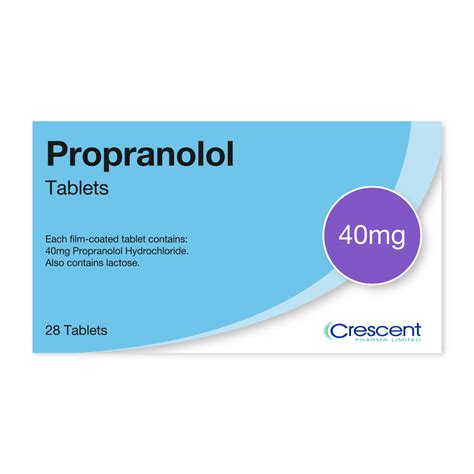 Propranolol 40mg Tablet Uses