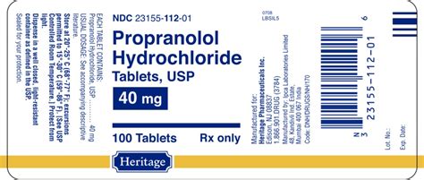 Propranolol medication