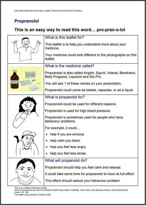 propranolol patient education