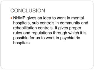 psychiatric hospital conclusion