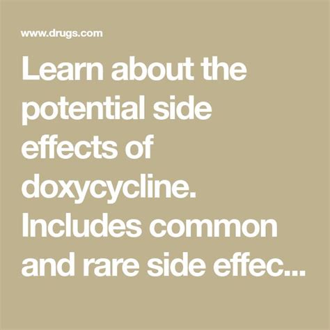 rare doxycycline side effects