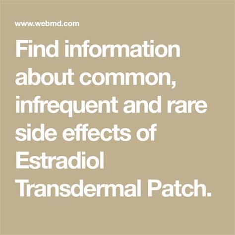 Rare Estrogen Patch Side Effects