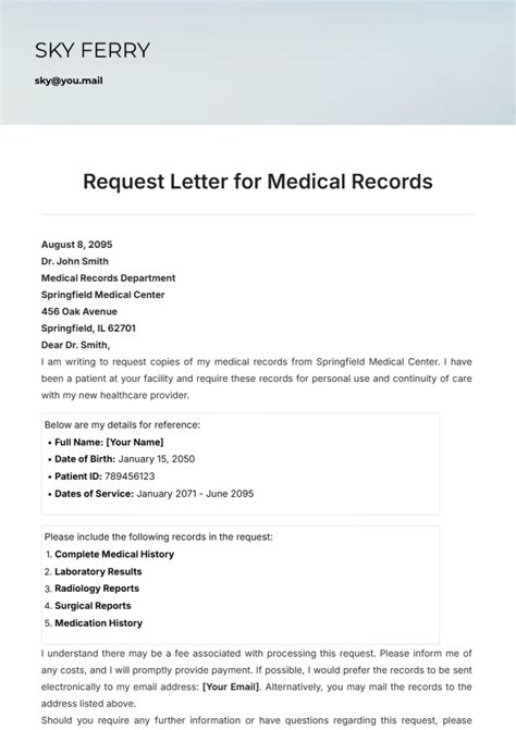 requesting medical records