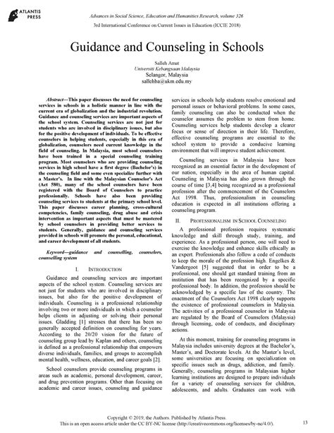 Researching Counselors
