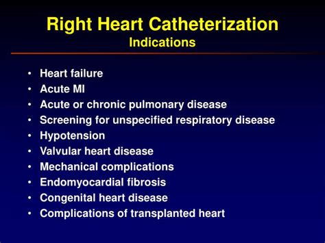 right heart catheterization indications