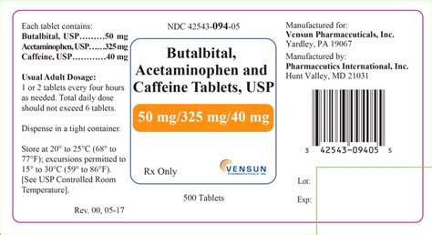 Risks and Side Effects of Butalbital Acetaminophen