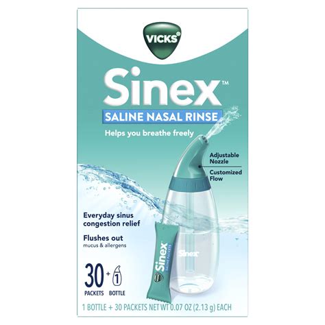 Saline rinse for nose health