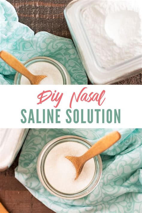 Saline Solution Recipes