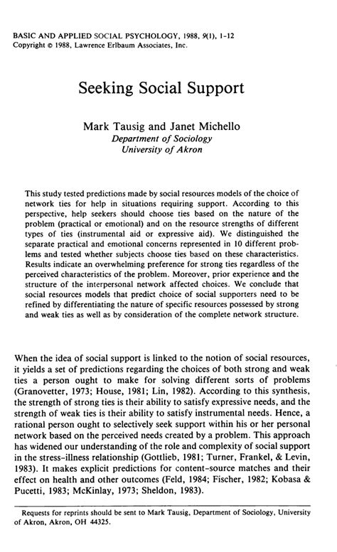 Seeking social support