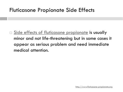 Side Effects of Fluticasone Propionate