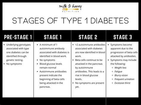 Stages of Type 1 Diabetes Development