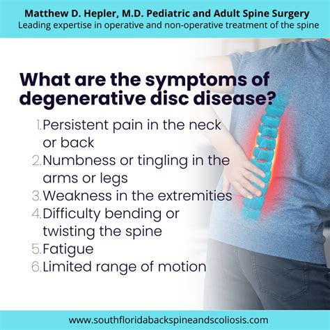 Symptoms of Degenerative Disk Disease