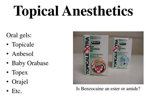 Topical Anesthetics