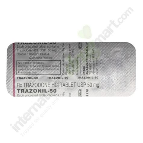 Trazodone 50mg Tablets