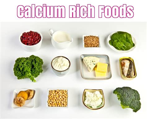 types of calcium rich foods