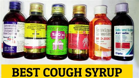 types of cough syrup